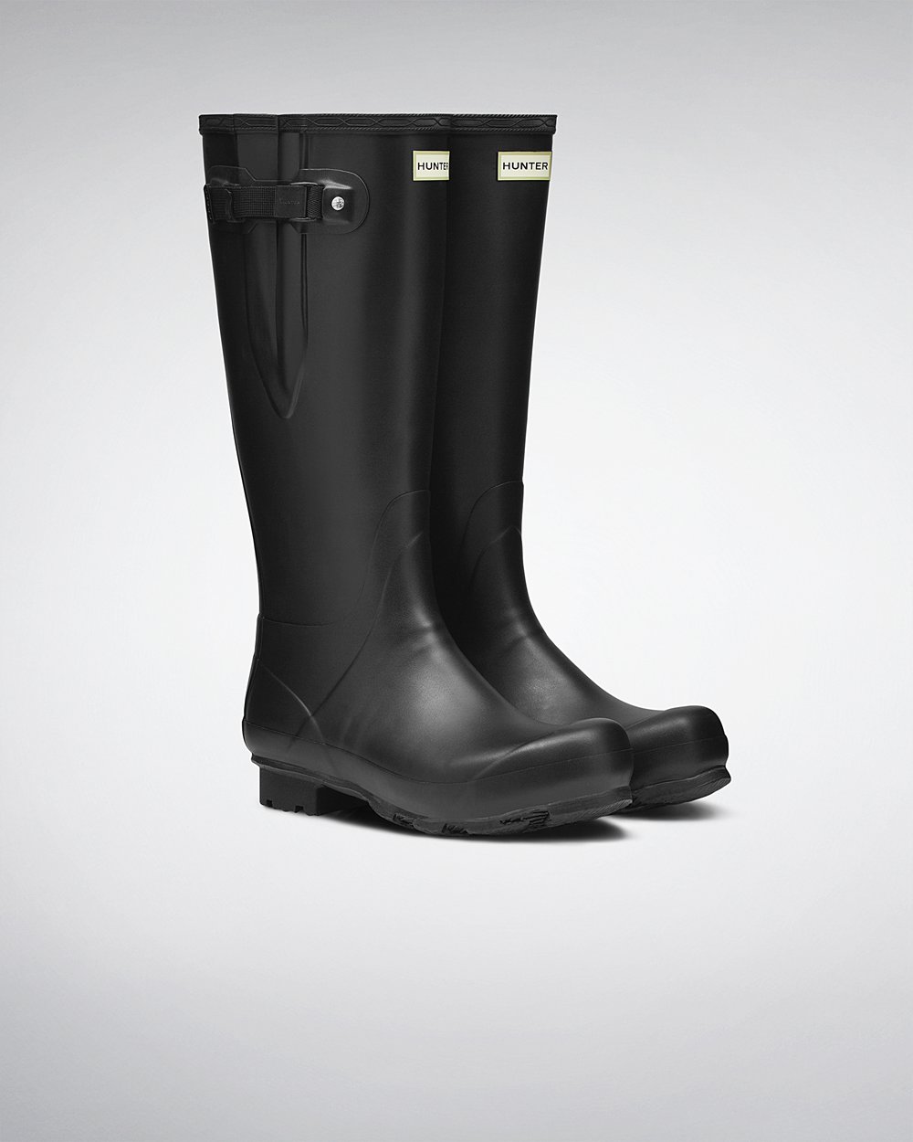 Hunter Hombre Norris Field Side Adjustable - Botas de Lluvia Negras - 016-IASXZY